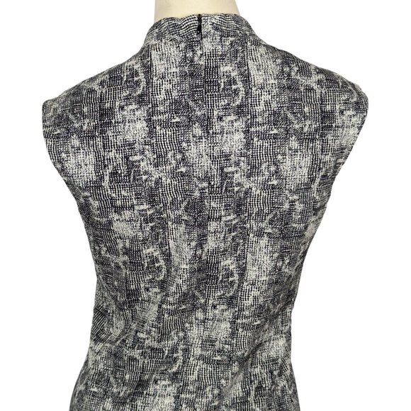 M.M. LAFLEUR The Aditi‎ Crackle sleeveless black white Pencil Career Dress 6 - Picture 9 of 13